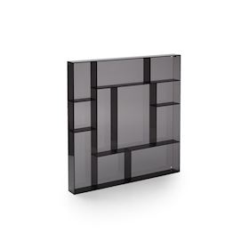 Vierkante Letterkast In Transparant Zwart Acryl