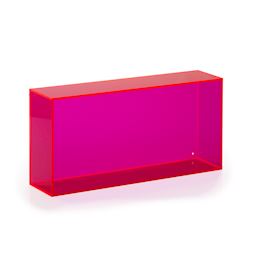 Langwerpige Box om aan de muur op te hangen in Roze Acryl