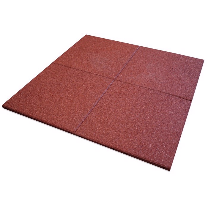 UniSoft Rubberen tegel Rood 50x50cm